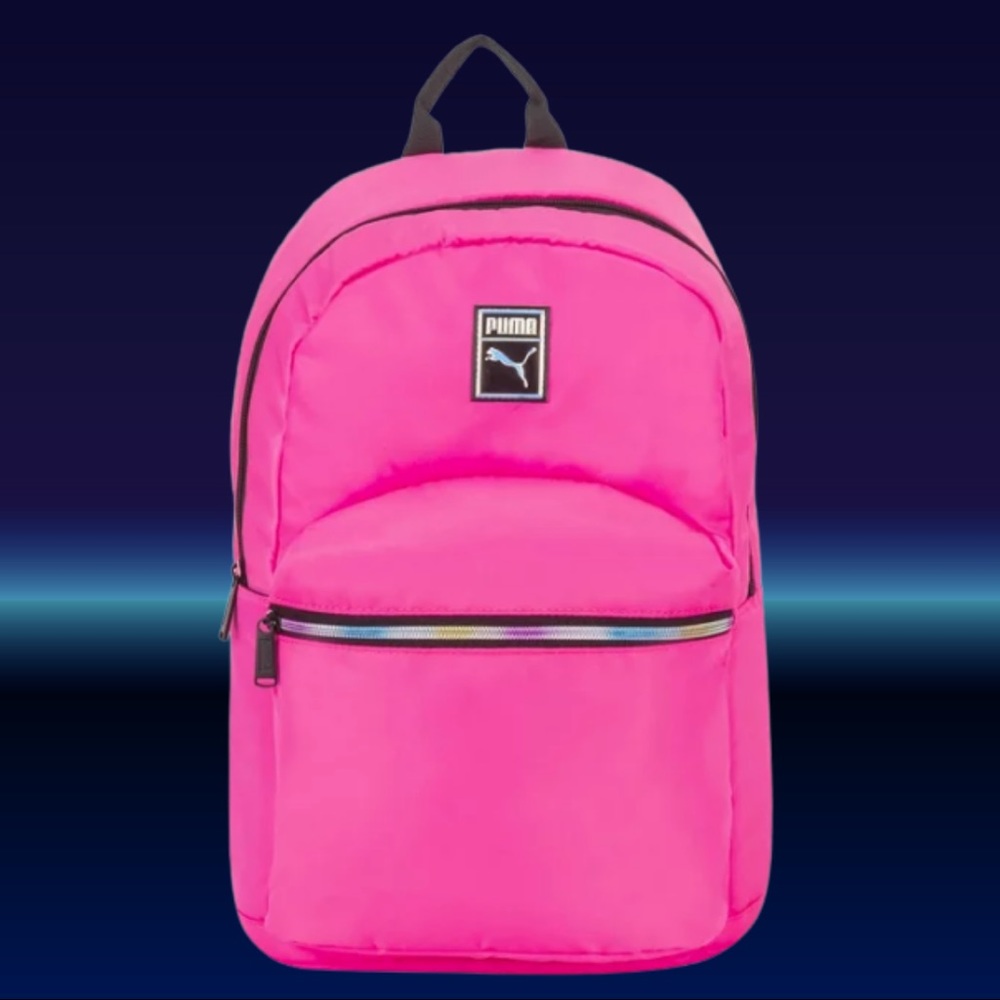 Pink puma bag rainbow zipper